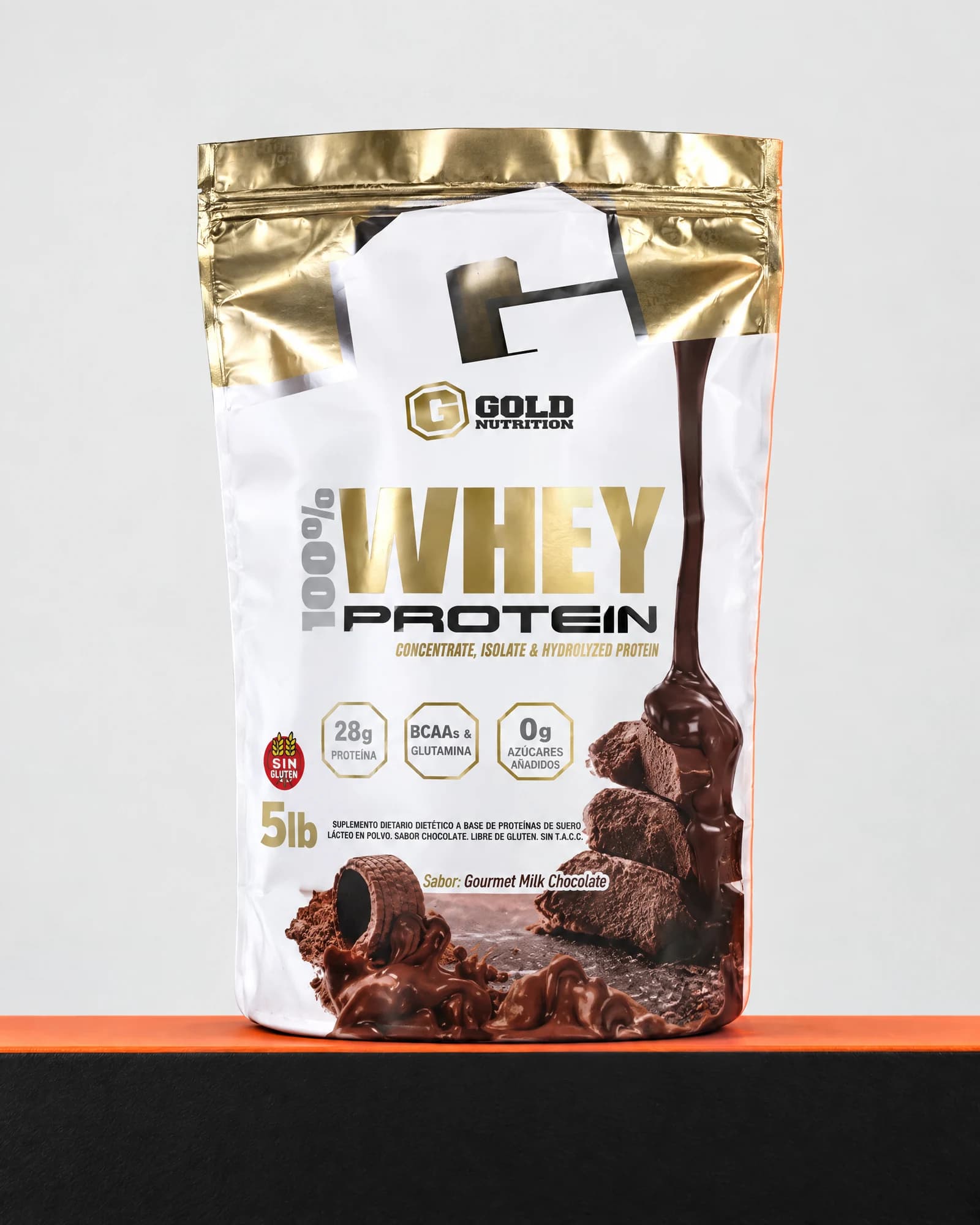 Gold Nutrition 100% Whey Protein sabor chocolate, 2,27 kg (5 lb)