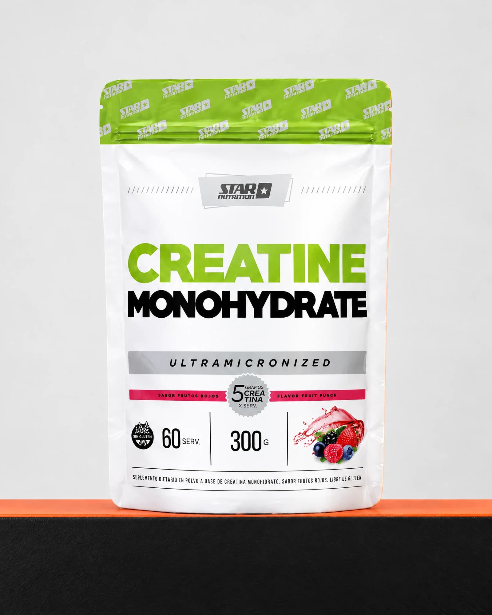 Star Nutrition Creatine Monohydrate Ultramicronized 300 g sabor frutos rojos
